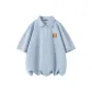 [7A Grade Antibacterial]Haze Blue (Warm Brown Smile Chest Logo)