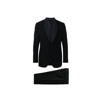 GIORGIO ARMANI Soho Line Single breasted Tuxedo In Wool Crêpe