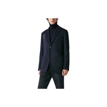 HERMES Business Suits Coats Men's Navy