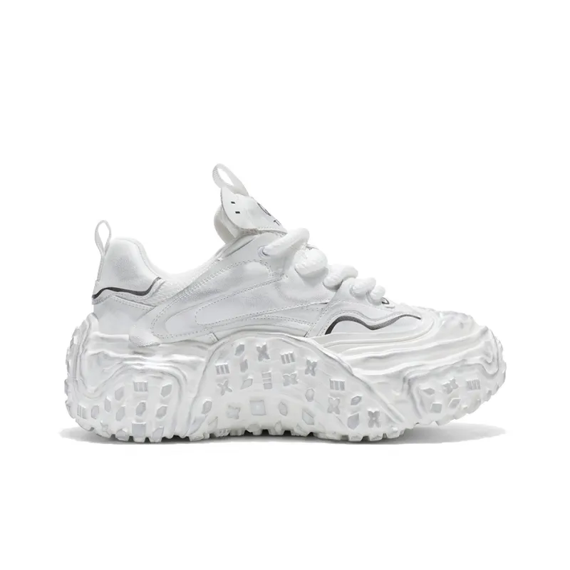 JANECO Slip Resistant, Abrasion Resistant, Breathable Low Top Chunky Sneakers Men's-8