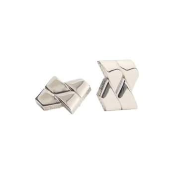 FANSIZHE Metal Earrings Unisex Silver