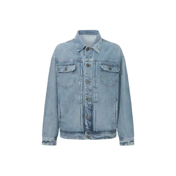 YearnObtainRainbow Denim Jacket Unisex Vintage Blue