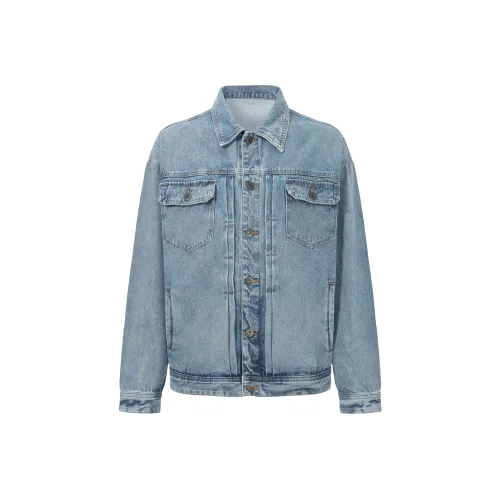 YearnObtainRainbow Denim Jacket Unisex Vintage Blue