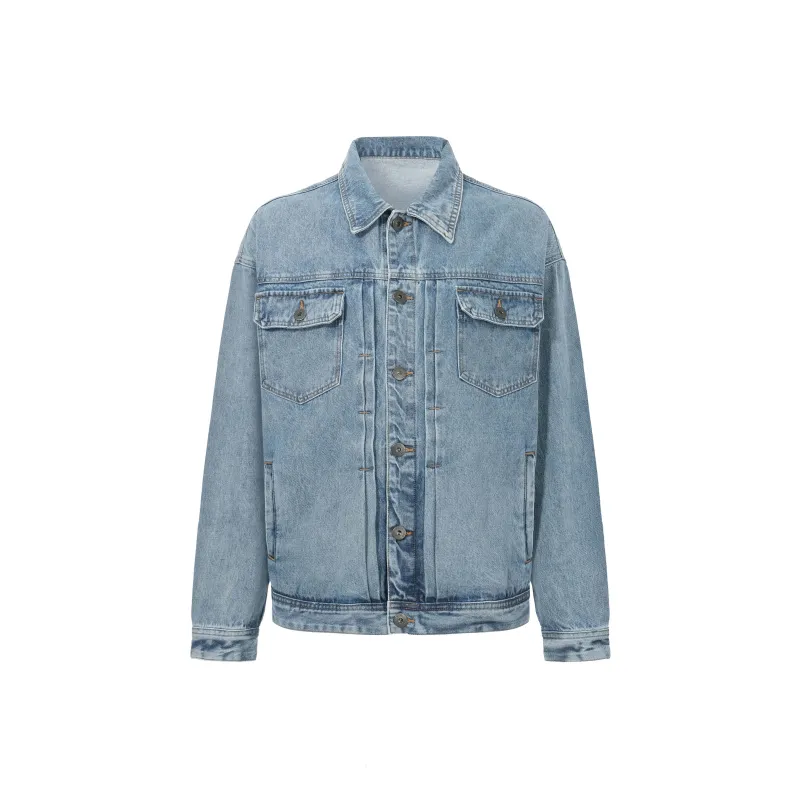 YearnObtainRainbow Denim Jacket Unisex Vintage Blue-0