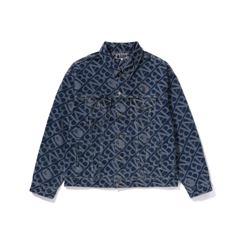 Bape Denim Monogram Metal One Point Jacket-2