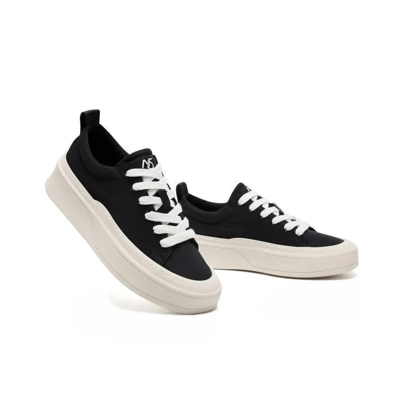 15 MINS Low Top Canvas Shoes Men's Black-3