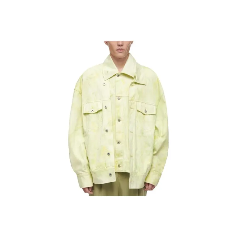 Feng Chen Wang Denim Jackets Men Turquoise-0