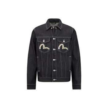 EVISU Denim Jackets Men Denim Blue