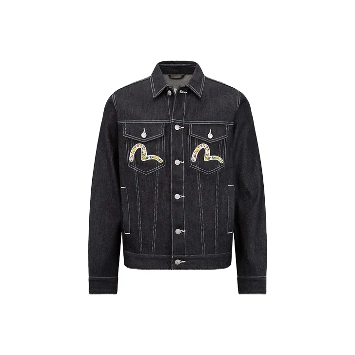 EVISU Denim Jackets Men Denim Blue-0