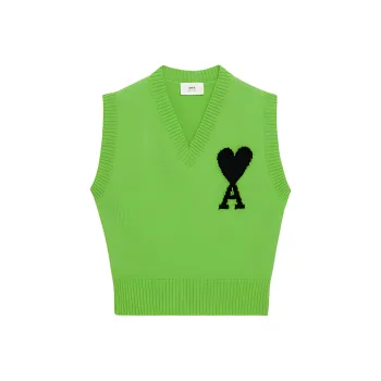 AMIPARIS Ami De Coeur Merino Wool Sleeveless Sweater