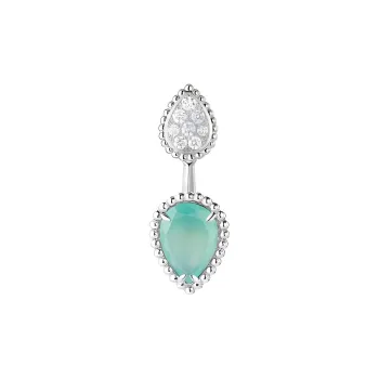 Boucheron 18kt White Gold Serpent Bohème Diamond Aquaprase Single Earring