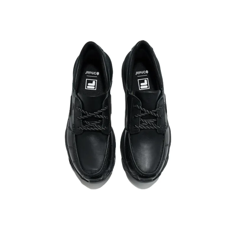 FILA REPLICA Anti Slip Wear Resistant Low Top Casual Shoes Unisex Black-4