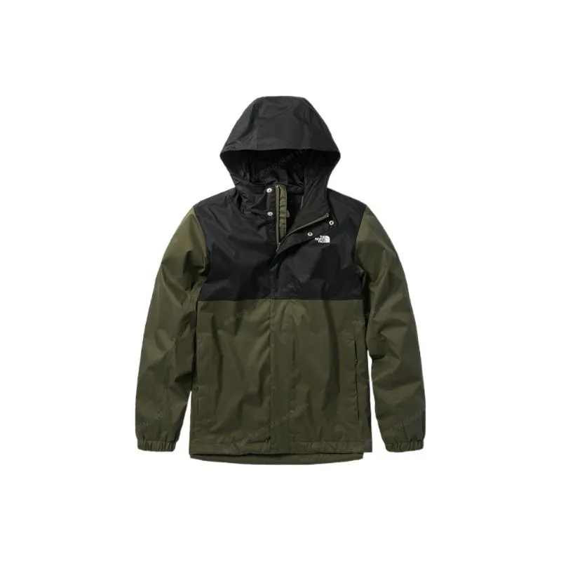 THE NORTH FACE City Outdoor Collection Waterproof, Windproof, And Breathable Windbreaker Jacket Men's Army Green-0