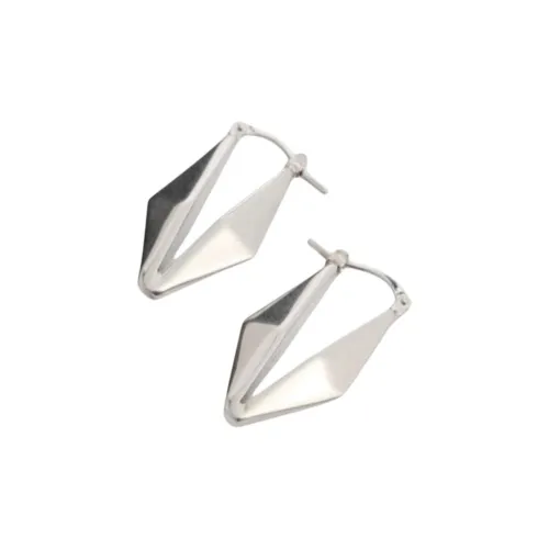 Jimmy Choo Brass Earrings Unisex Silver