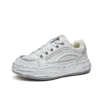 SOBB Height Increasing Low Top Skateboard Shoes Men's White Gray