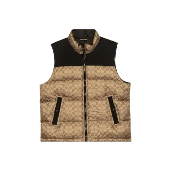 COACH Men Signature Down Vest Golden