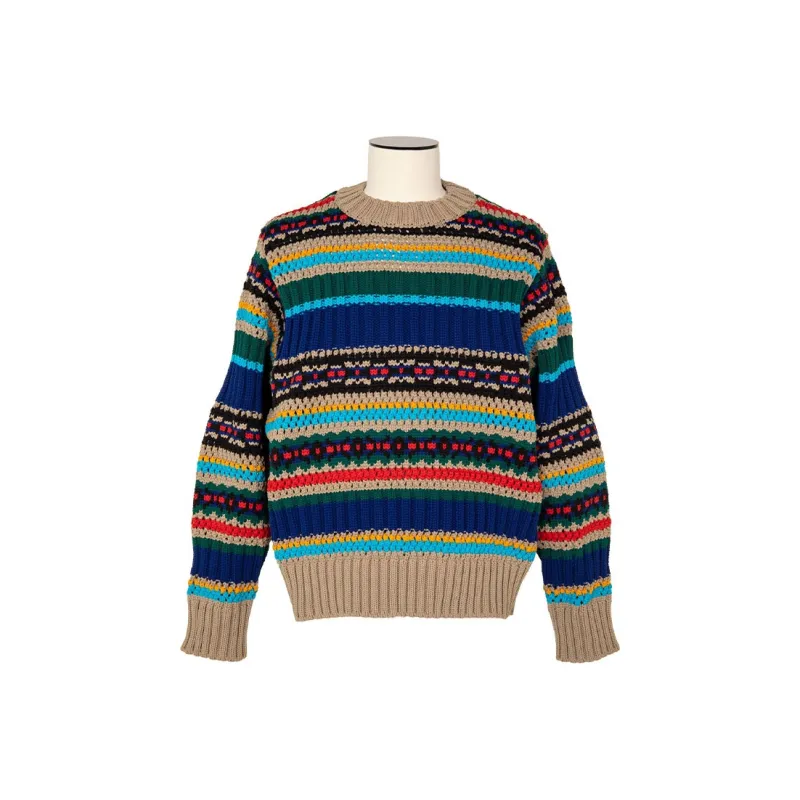 Sacai Striped Knitted Pullover-0