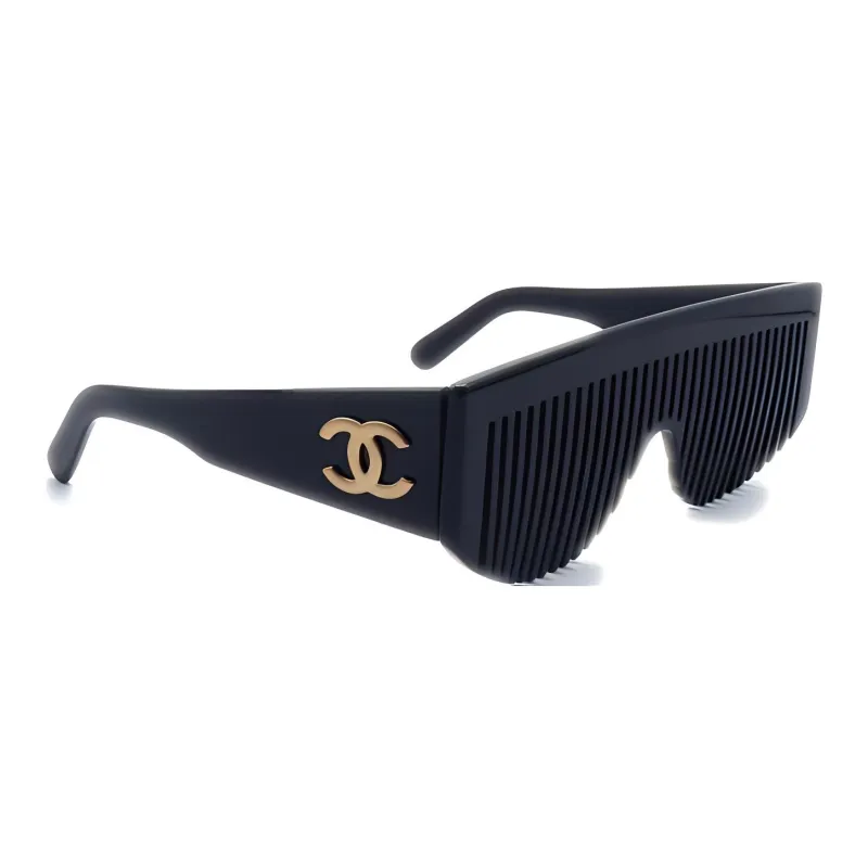 CHANEL 1990 2000s Hair Comb Oversize frame Sunglasses-1