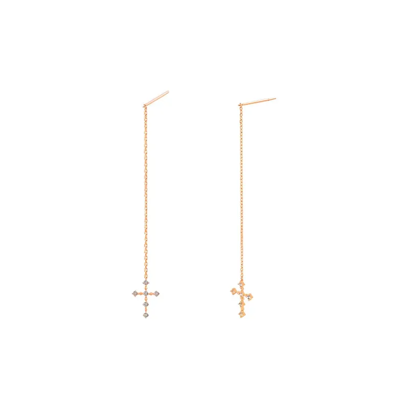 FJ 925 Sterling Silver Drop Earrings Women's-1