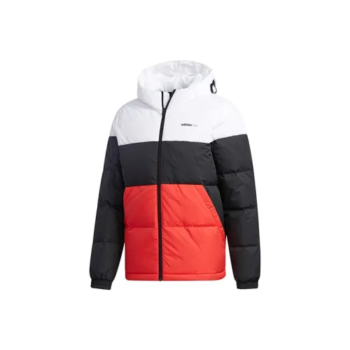 Adidas Neo Down Jacket Winter Men's Black White Red Multicolor