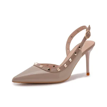WECKER Slim Heel High Heels Women's Nude Gray