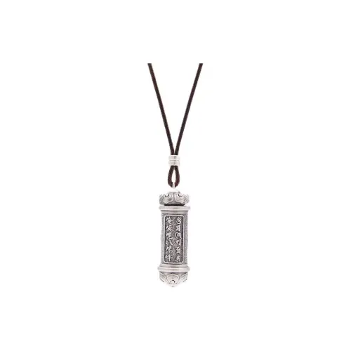 Old Qingyun Silver Building 999 Fine Silver Pendants Unisex