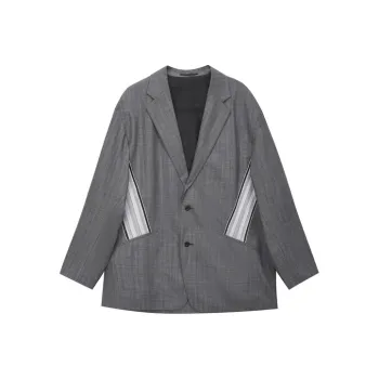 CROQUIS Business Suits Unisex 966 Black Gray Stripes/Checkered