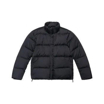 EMPORIO ARMANI Quilted Puffer Jacket With All over Jacquard Eagle