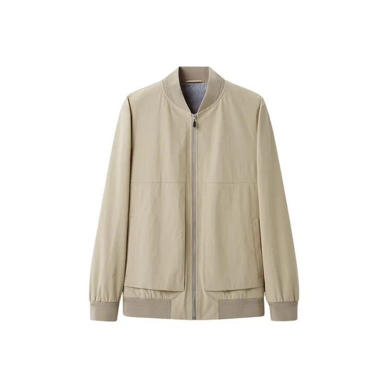 GOLDLION Small Shield Coat Flight Suit Jacket Spring And Fall Men's Khaki-0