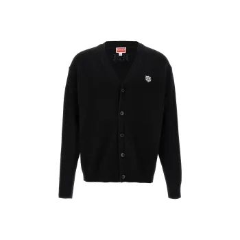 KENZO Happy Tiger Patch Knit Cardigan