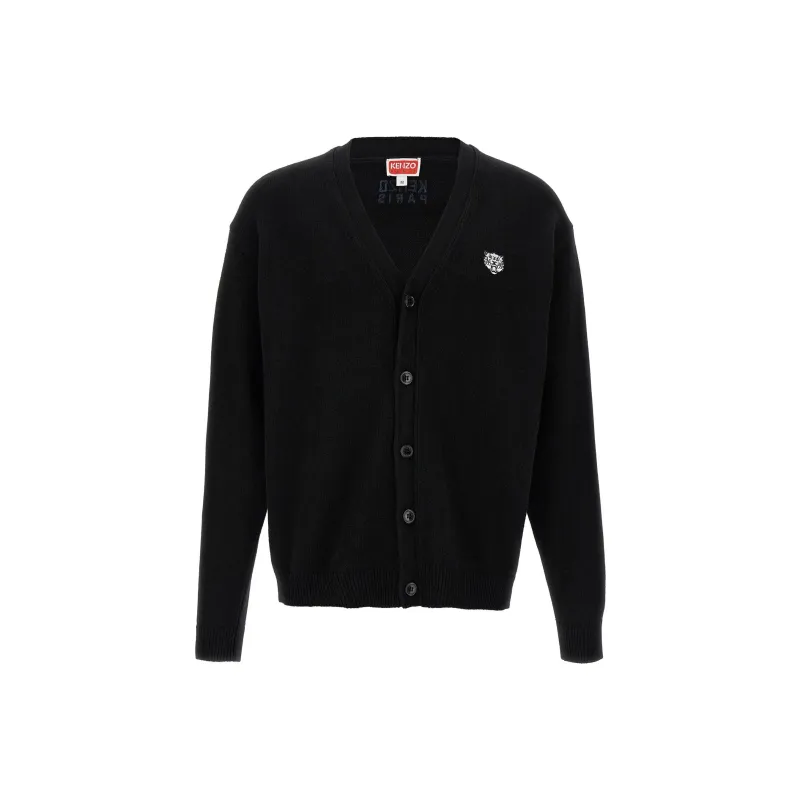 KENZO Happy Tiger Patch Knit Cardigan-0