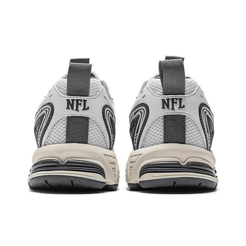 NFL Runner Low Top Casual City Commute Running Shoes Unisex White Gray-4