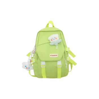 URBAN FOREST Nylon Backpack Unisex Green/Blue/Orange/Black/White