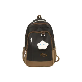 OUZIHUANG Nylon Backpack Women's Black/Yellow/Green/Blue