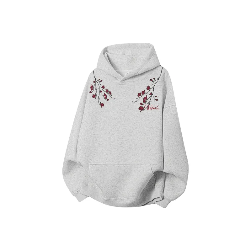 JINBEILE Sweatshirt Unisex White Heather Gray-0