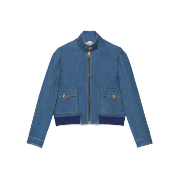 GUCCI GUCCI FW22 Qixi Festival Collection Lovelight Denim Jacket Men's Blue