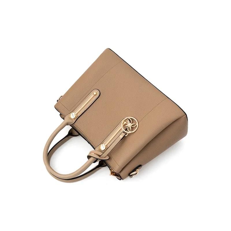 Vigno Synthetic Leather Handbag, One Shoulder, Crossbody Bag Regular Women's Elephant Gray-3