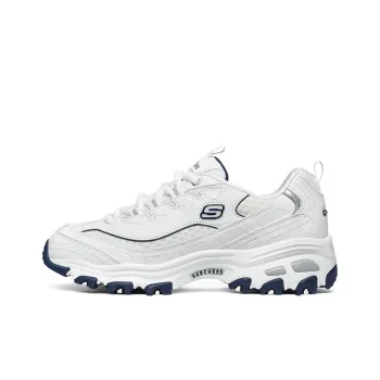 Skechers D'LITES 1.0 Little White Bear Slip Resistant Low Top Chunky Sneakers Women's White Blue