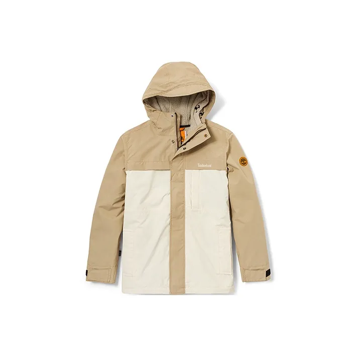 Timberland Outdoor Hiking Waterproof And Windproof To Keep Warm Windbreaker Jacket Men's Mashed Bean/Smoke White-0