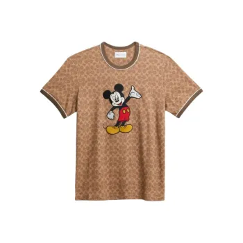 COACH T Shirts Unisex Brown