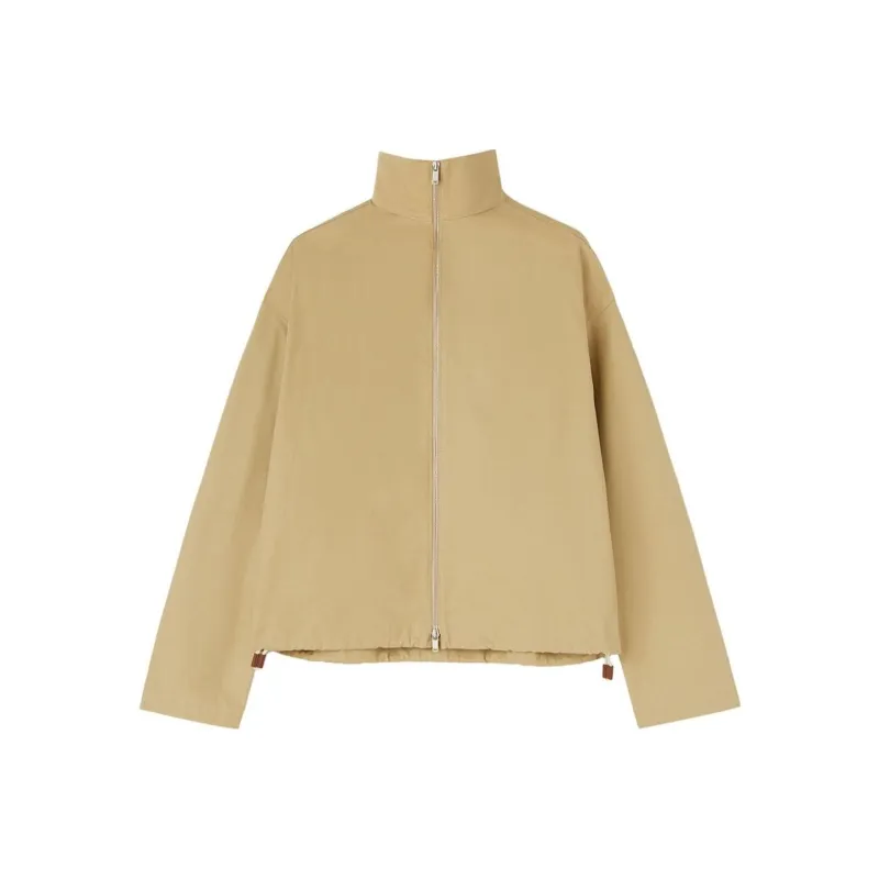 JIL SANDER Zip up Cotton Bomber Jacket-0