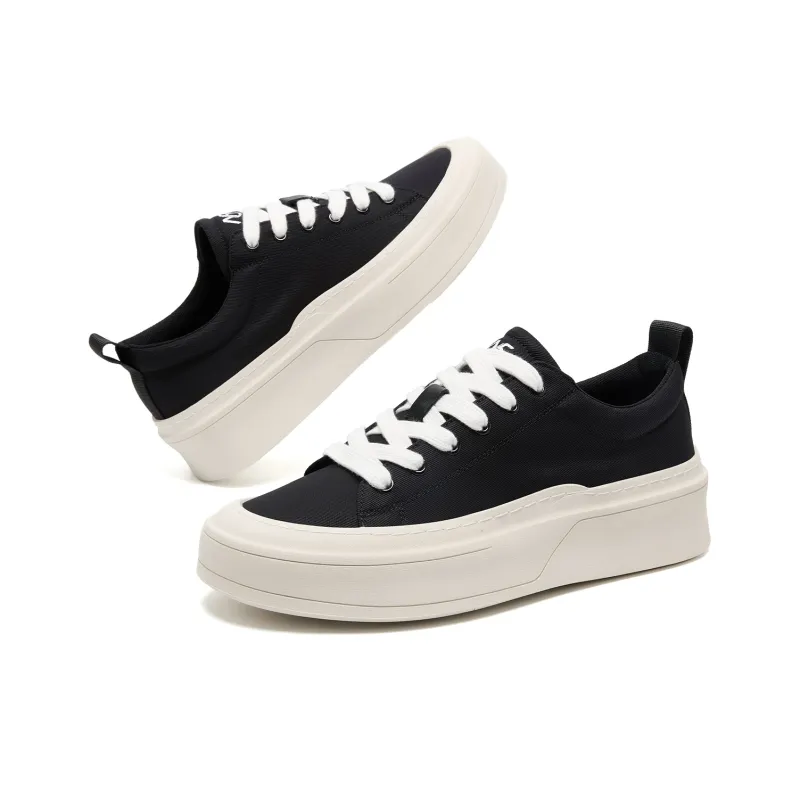 15 MINS Low Top Canvas Shoes Men's Black-4