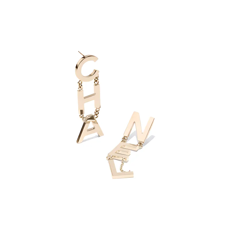 CHANEL Letter Earrings-1