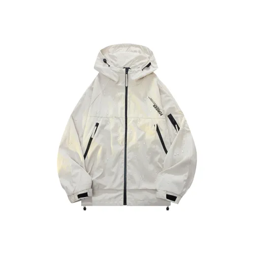 WESMART Windbreaker Jackets Unisex Black