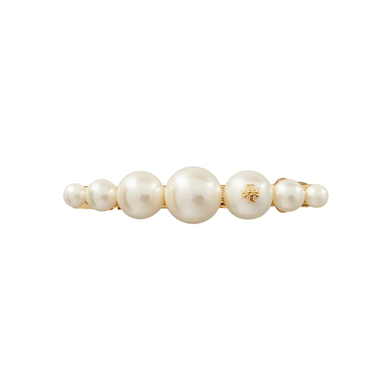 TORY BURCH Hair Clips Women's Gold/White-0