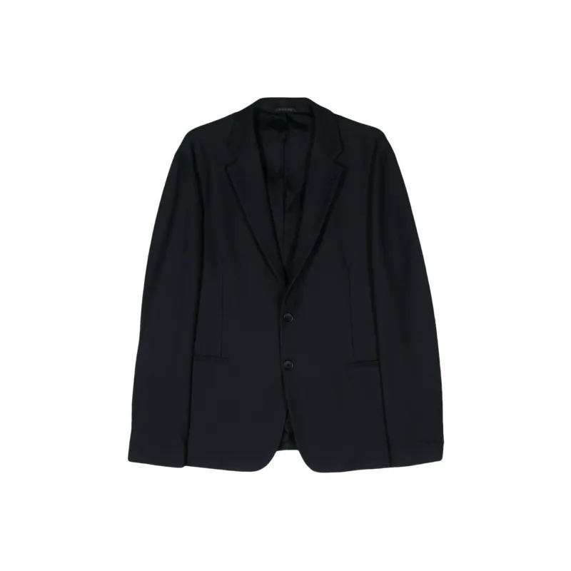 GIORGIO ARMANI Single Breasted Straight Hem Blazer-0