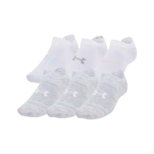 Under Armour Essential Ankle Socks Unisex 6 Pack Pink White