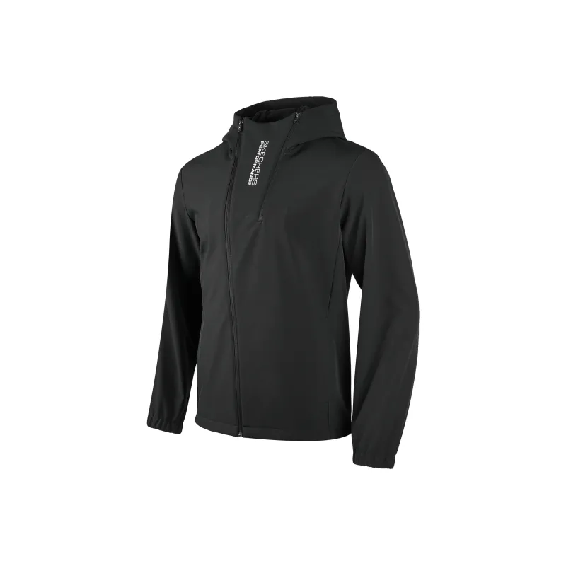Skechers Outdoor Hiking Water Resistant Warm Water Repellent Windbreaker Jacket Men's Carbon Black-0