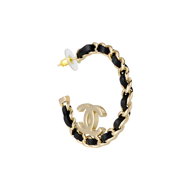 CHANEL 2022 Cc Chain detail Earrings-2