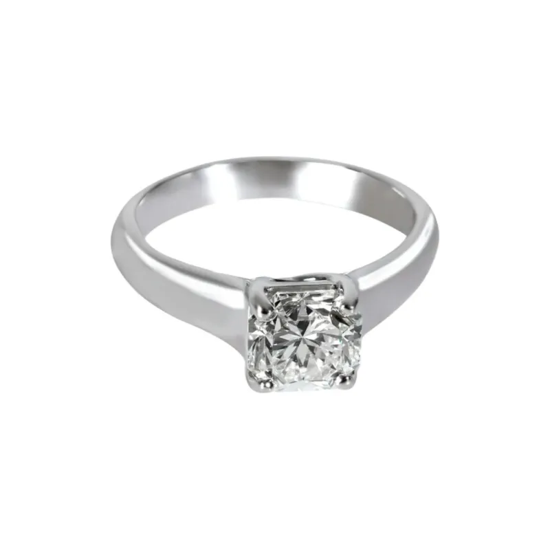 TIFFANY & CO. Platinum Lucida Diamond Engagement Ring-0